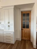 Solid Wood Pantry Door, Reeded Glass, Custom French Door