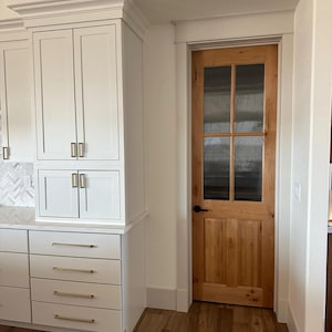 Half Four Lite Narrow Double Raised Panel, Solid Doors, Custom Wood Doors, Pantry Doors, Pocket Doors, French Doors