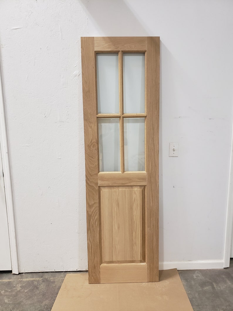 Half Four Lite Solid Wood Door, Single Raised Panel - Etsy