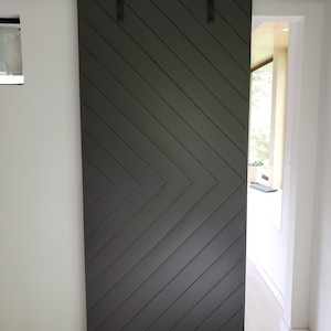 Painted Simple Chevron Barn Door