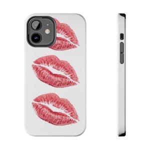 Élégantes coques de portables Lip Kiss : chics, solides, durables, cadeaux pour elle, Saint-Valentin, coques de portables tendance