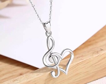 Music Note Necklace - Etsy