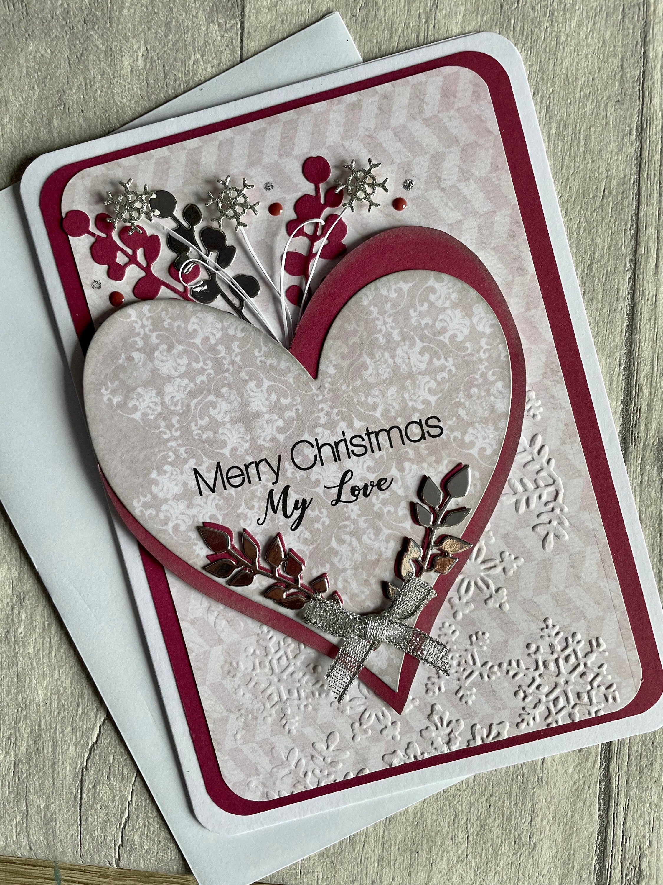My Love Christmas Card Heart - Etsy
