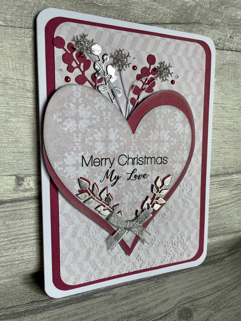 My Love Christmas Card Heart - Etsy