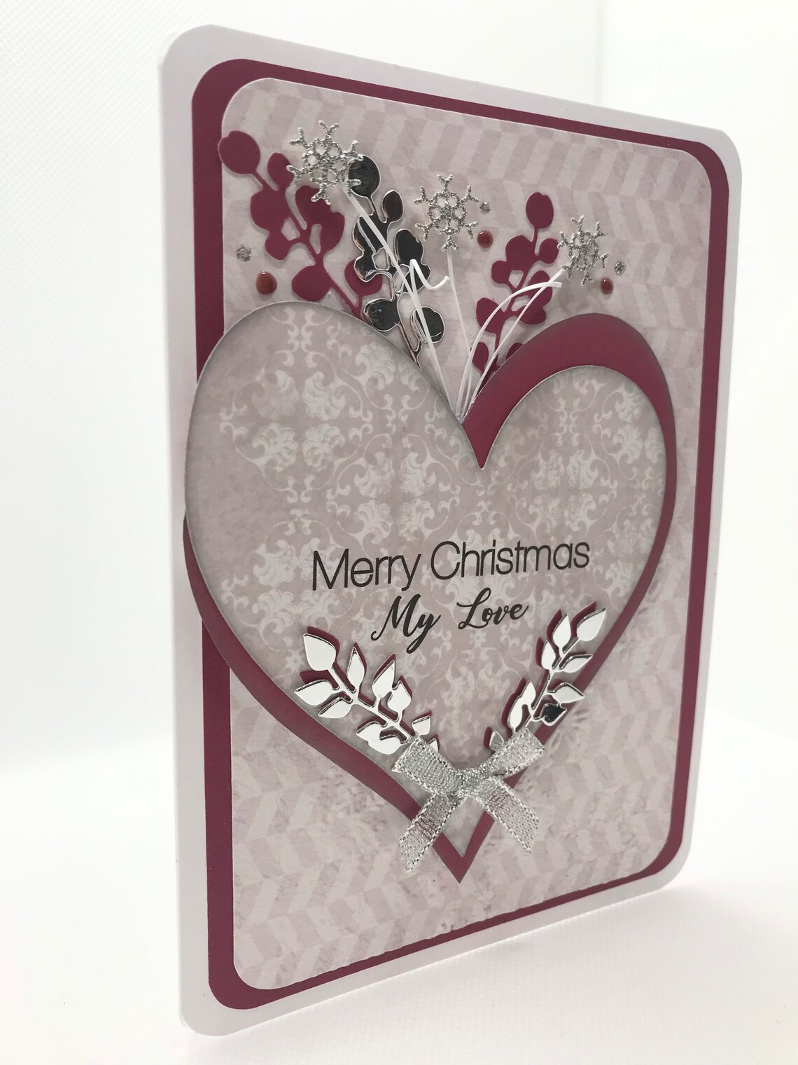 My Love Christmas Card Heart - Etsy