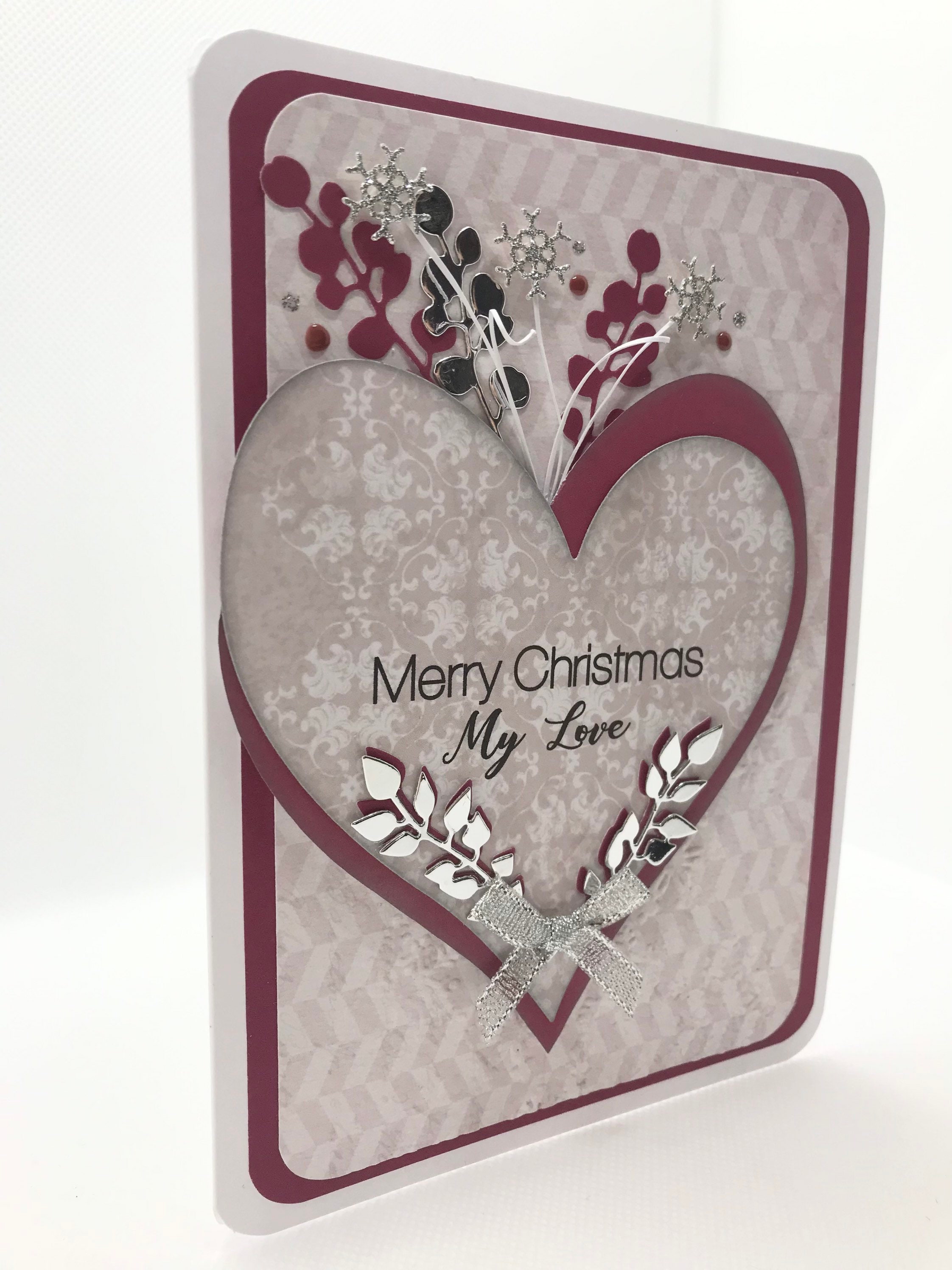 My Love Christmas Card Heart - Etsy