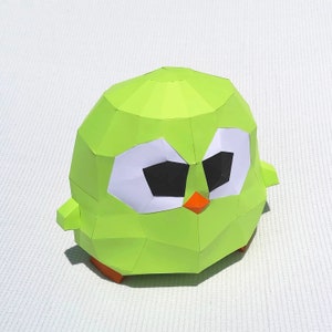 Chubby Hatchling, 3D Paper Model Templates, PDF, Wall decor, DIY chicks, Papercraft 3D, Pepakura, Unique Gift + Low poly Egg