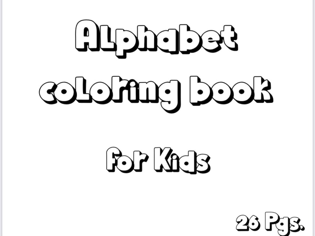 Kids ABC Coloring Pages - Etsy