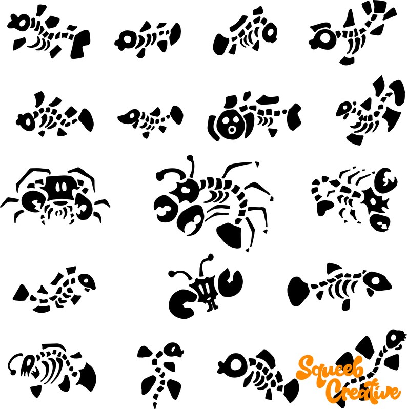 Download 64 PNG 6 SVG 6 EPS Bird Dinosaur Animal Skulls Skeleton | Etsy