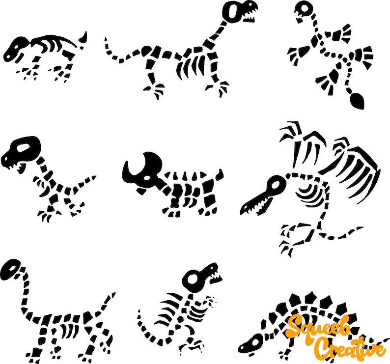 Download 64 PNG 6 SVG 6 EPS Bird Dinosaur Animal Skulls Skeleton | Etsy