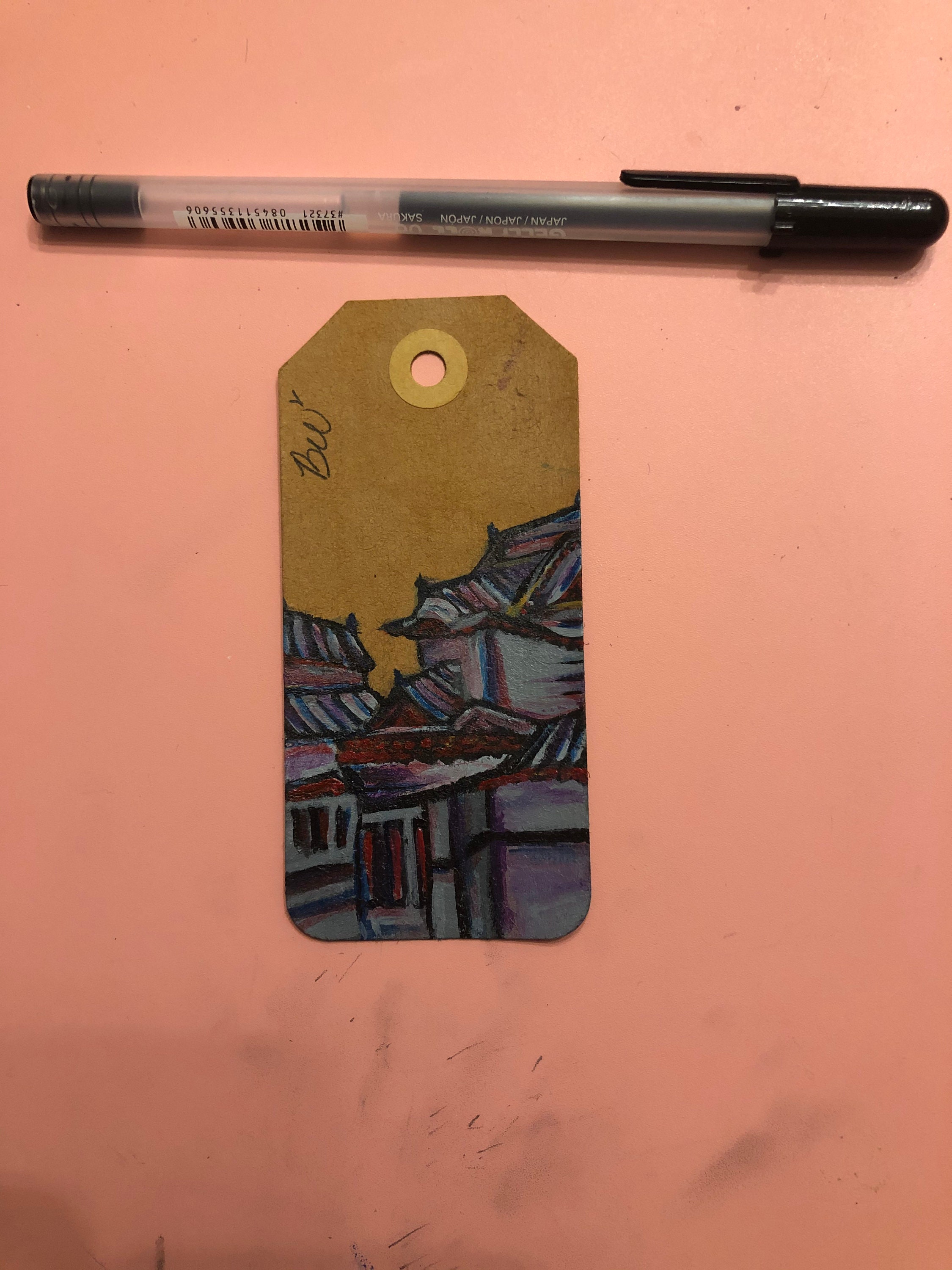 Hand painted Japanese inspired gift tags Etsy