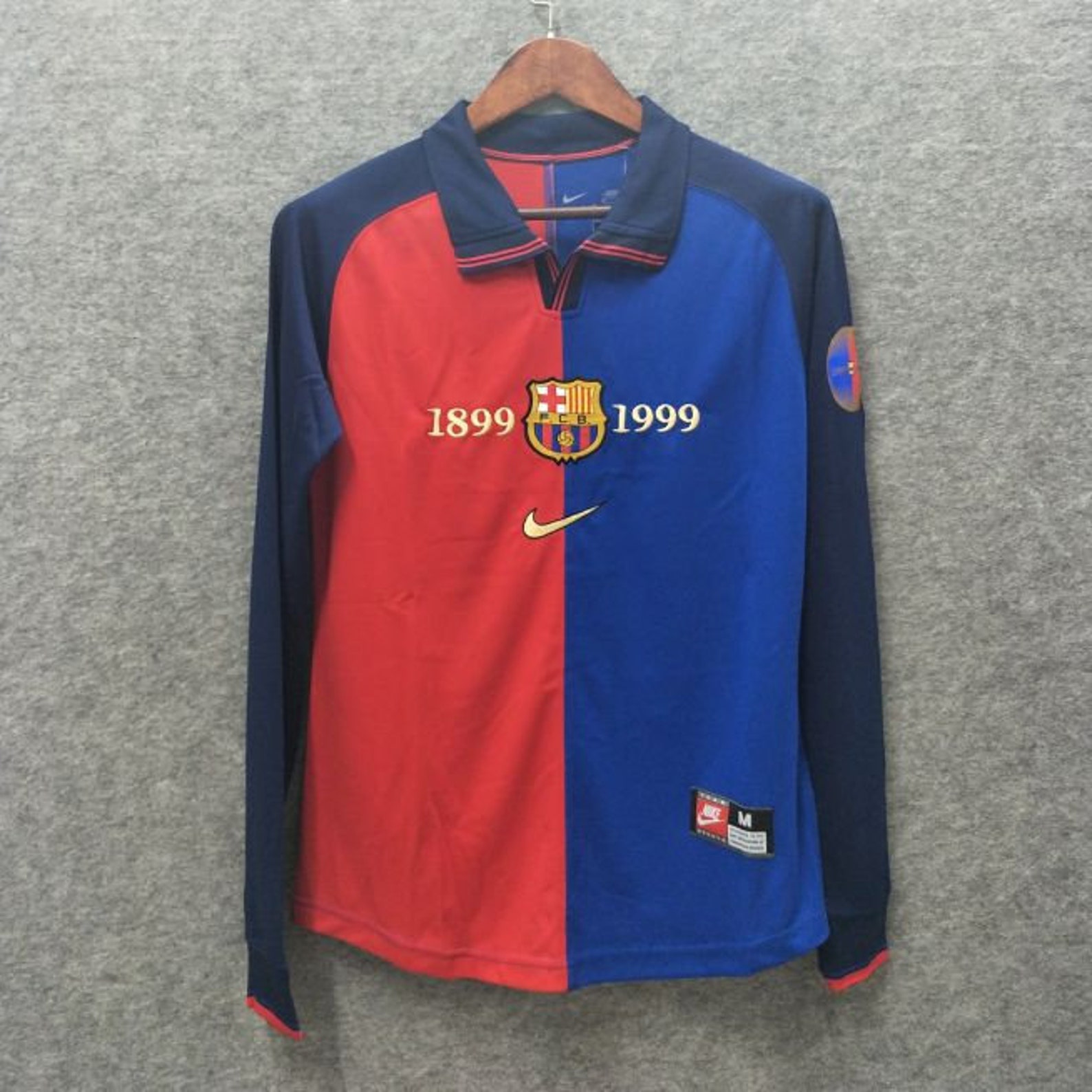 Retro Soccer Jersey Barcelona 100 Anniversary Jersey Custom Etsy