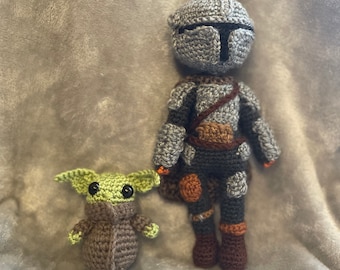 Mandalorian and Grogu inspired dolls