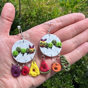 The very Hungry Caterpillar inspired earrings!