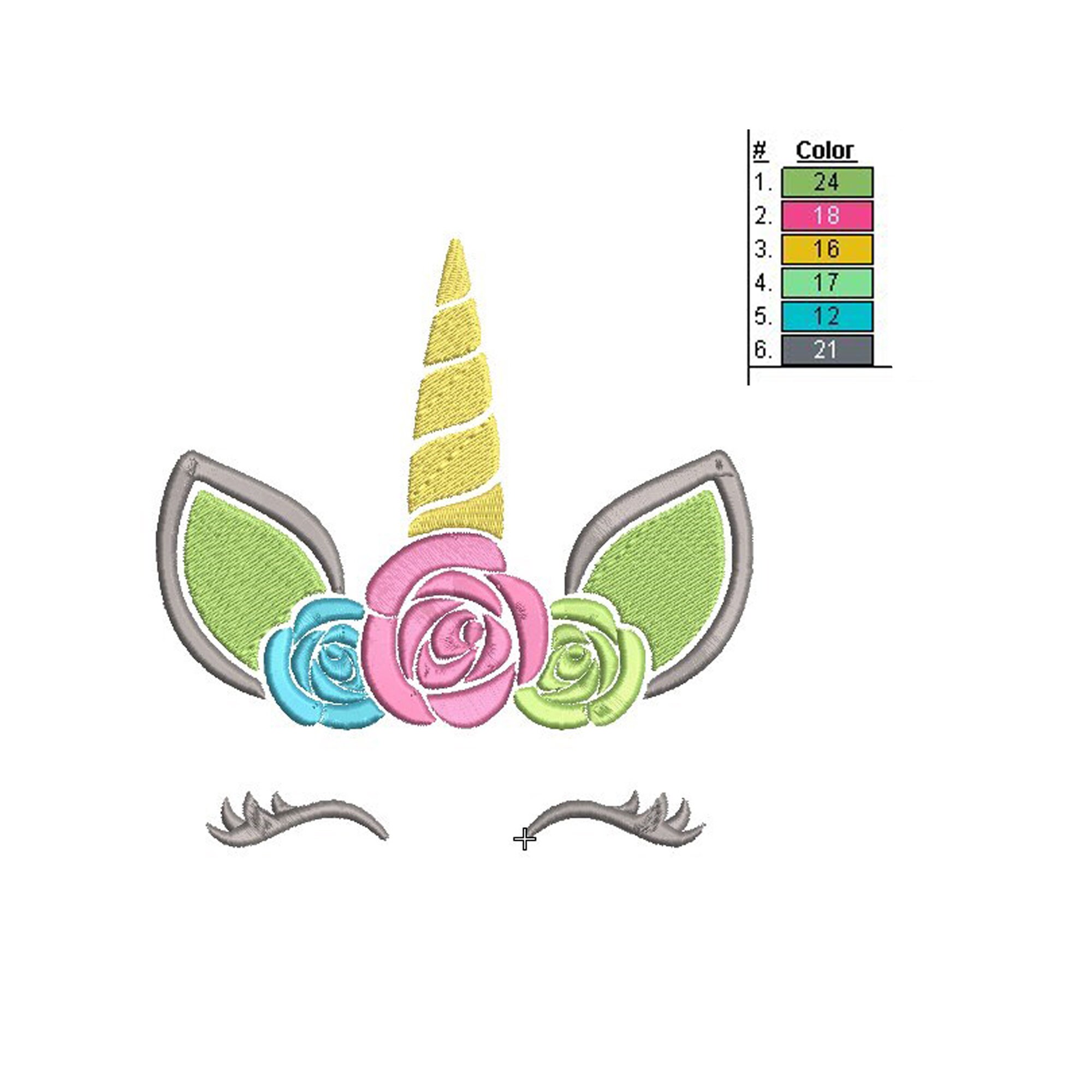 EINHORN BLUME Design mit sofortigem Download online Gesicht | Etsy