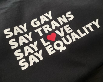 Say Gay t shirt, protect trans kids, ally shirt