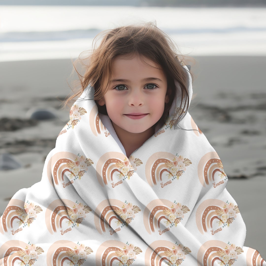 Boho Rainbow Kids Blanket Rainbow Baby Blanket Baby Girl Plush Blanket