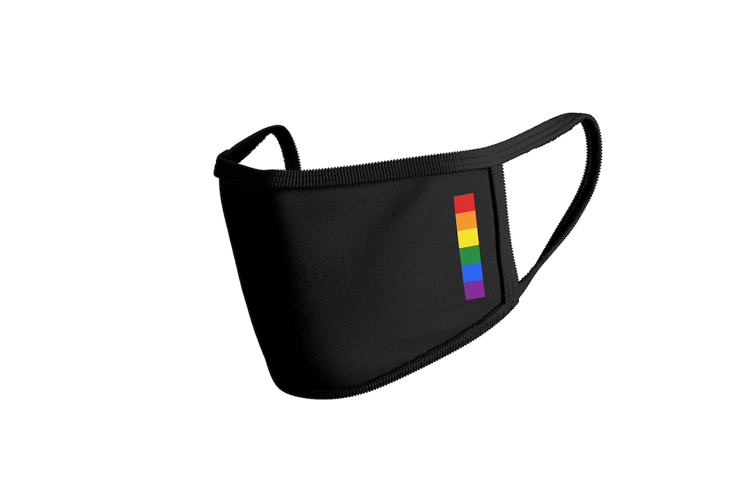 Adjustable Loop Rainbow Face Mask Reusable Mask Washable Etsy