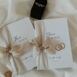 Kollektion JADE / hochwertiges Ehegelübde Heftchen / Eheversprechen Büchlein / Hochzeitstag / Vow books - Personalisierung möglich
