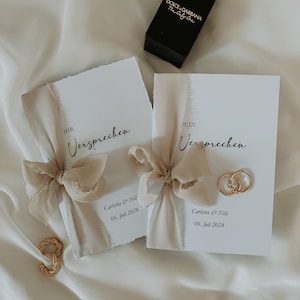 hochwertiges Ehegelübde Heftchen / Eheversprechen Büchlein für die Trauung / Hochzeitstag / Vow books - Personalisierung möglich