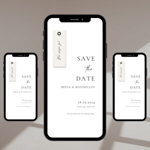 digital safe the date card "REAL ESTATE" color customizable / e-card wedding / wedding invitation / save our date / change the date
