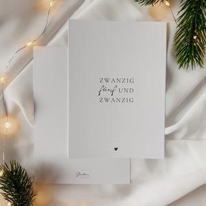 Postkarte „2025“ / Zweitausendfünfundzwanzig / Neujahrskarte / Neujahrsgruß / Jahreswechsel / 2025 / Happy new year / Grußkarte neues Jahr