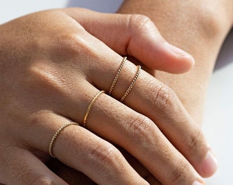 Gold Ring/ Silver Ring/ Dainty Ring/ Gold Ring/ Twist Stacking Ring/ Tiny Ring/ Stacking Ring/ Twist Ring