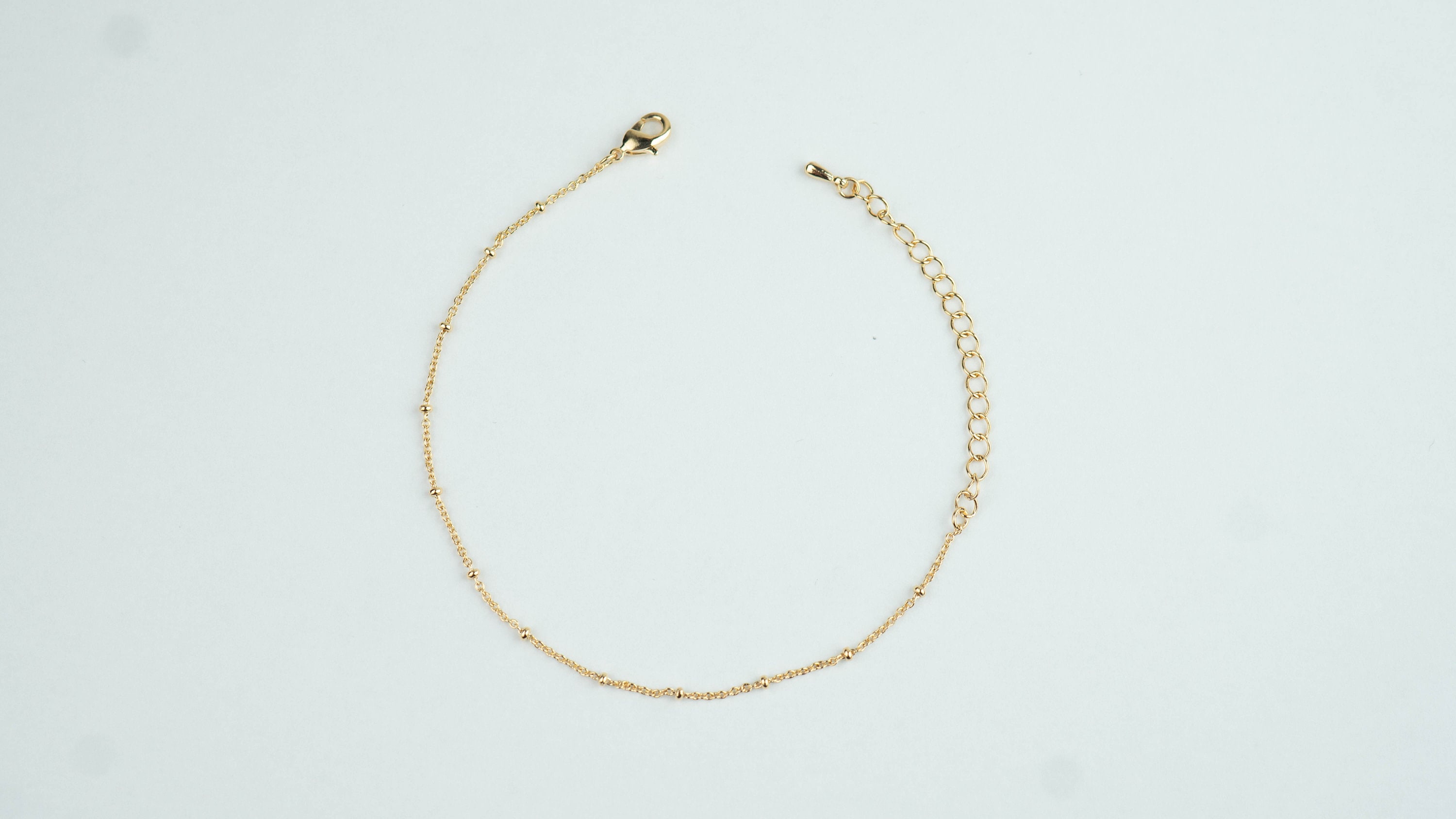 Thin Gold Bracelet / 18k Gold Plated /Thin Chain Bracelet Etsy