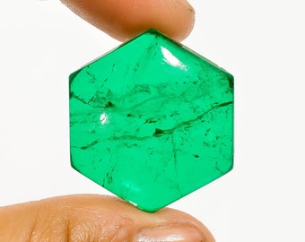 28X27X7 mm M-2136 Excellent Top Grade 100/% Natural Green Emerald Doublet Quartz Square Shape Cabochon Gemstone For Making Jewelry 50.5 Ct
