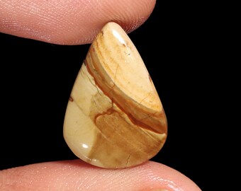 Cabochons Chinese Picture Jasper Natural Pear Shape Cabochon Loose Gemstone For Making Jewelry 9.30 Ct 20X14X5 MM U-2859