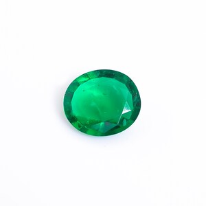 Classic Top Grade Quality Lab Created Emerald Oval Shape Cut Stone Loose Gemstone For Making Jewelry 6 Ct. 15X13X6 mm M-740