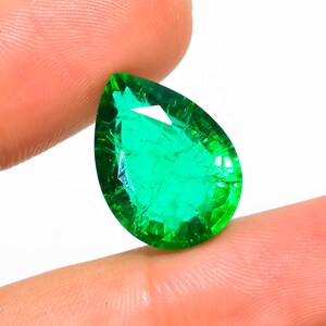 Dazzling A One Quality 100%  Zambian Emerald  Pear Shape Cut stone Loose Lab Created Gemstone For Making Jewelry 14 Ct. 18X13X10 mm M-681