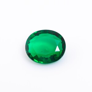 Immaculate Top Grade Quality Lab Created Emerald Oval Shape Cut Stone Loose Gemstone For Making Jewelry 7 Ct. 14X12X6 mm M-748
