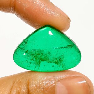 Classic Quality 100% Natural Green Emerald Doublet Quartz Heart Shape Cabochon Gemstone For Making Jewelry 20 Ct 18X26X7 mm M-2209