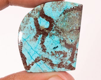 Turquoise Natural Fancy Shape Cabochon Loose Gemstone For Making Jewelry 55.50 Ct 32X27X6 MM U-5219