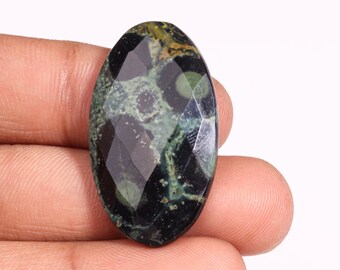 Natural Star Galaxy Jasper Oval Shape Faceted Loose Gemstone For Making Jewelry 29.35 Ct 35X20X5 MM U-4243