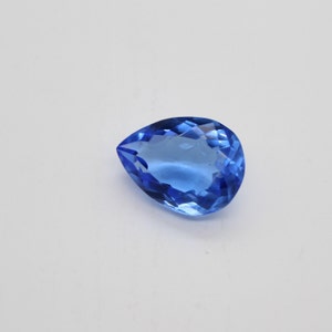 14.8 Ct. Unique  Grade Quality Lab Created Blue Sapphire Pear Shape Cut Stone Loose Gemstone For Making Earrings 14X20X9 mm Z -8