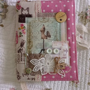 Quaderno da cucito personalizzato; regalo per una sarta; quaderno con copertina in tessuto; libro fatto a mano; diario della sposa; quaderno del sarto; quaderno artigianale