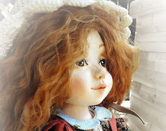 art doll;collection doll; textile doll interior doll;Mother's Day gift;authors doll;handmade doll;fabric doll;doll;cloth textile doll