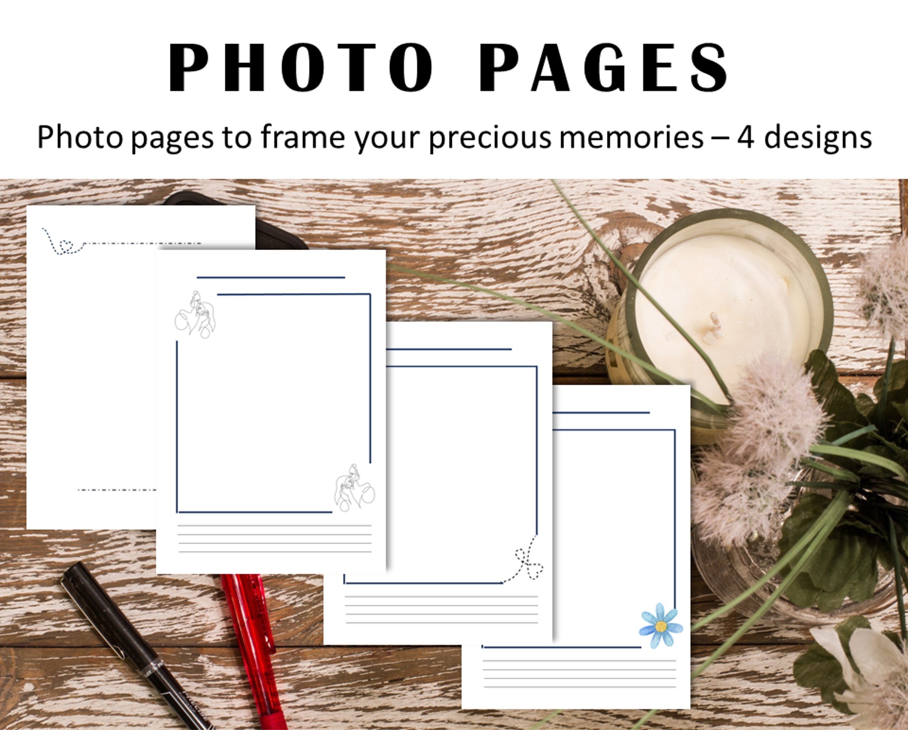 Printable Couples Journal Couples Memory Book Relationship Journal  Gender-neutral Letter Size A4 Size PDF USA & UK 