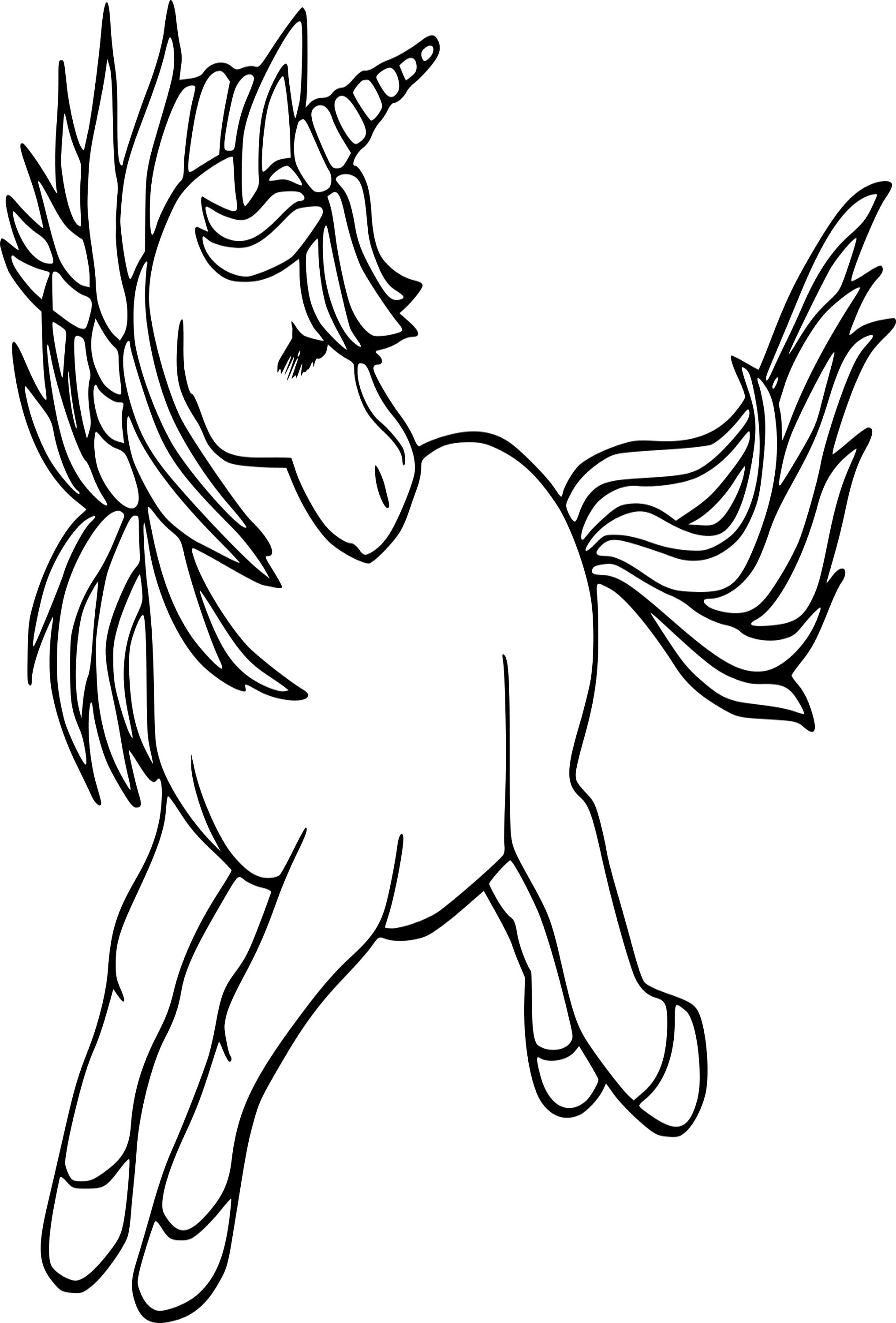 45 Page Unicorn Coloring Pages Download in PDF Format No - Etsy