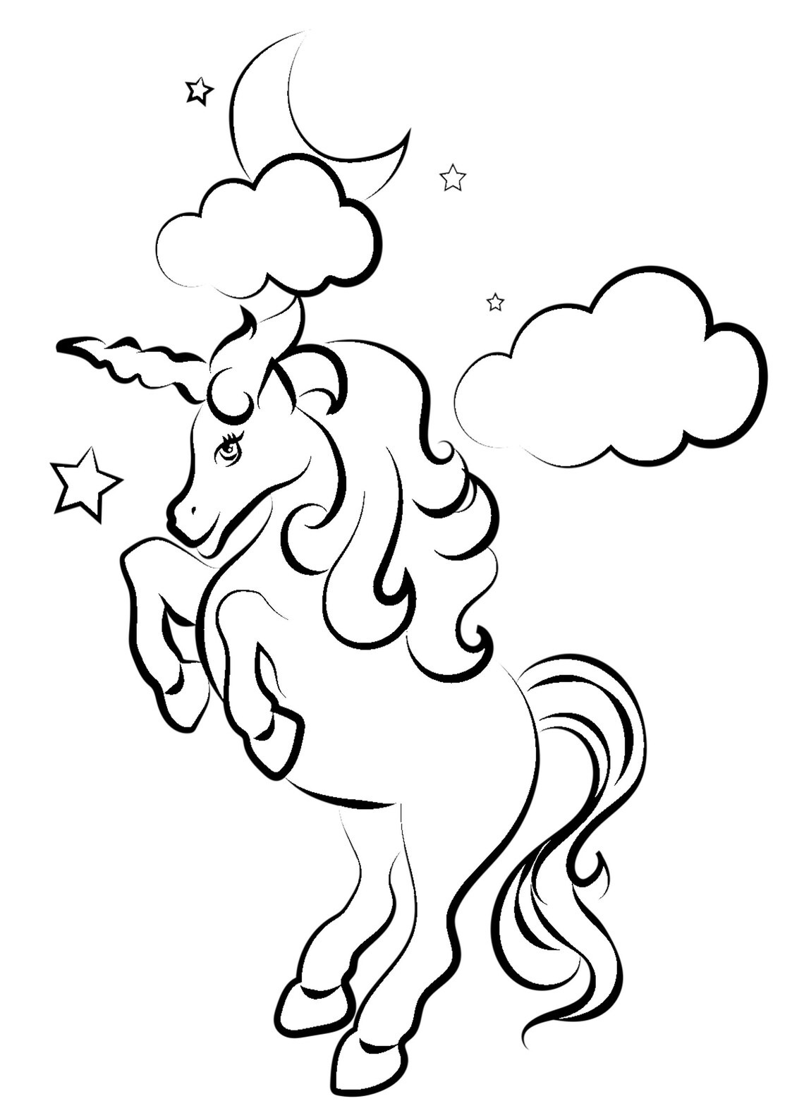 45 Page Unicorn Coloring Pages Download in PDF Format No - Etsy