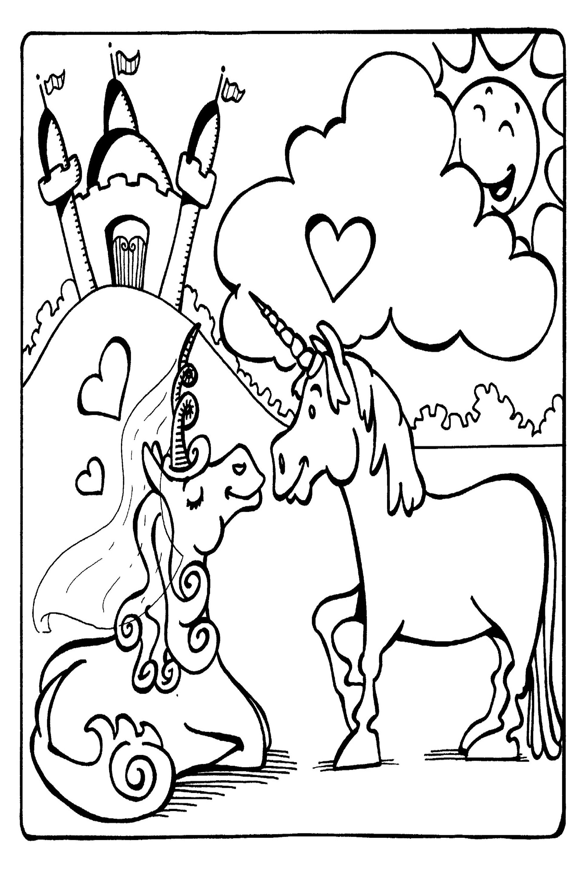 45 Page Unicorn Coloring Pages Download in PDF Format No - Etsy