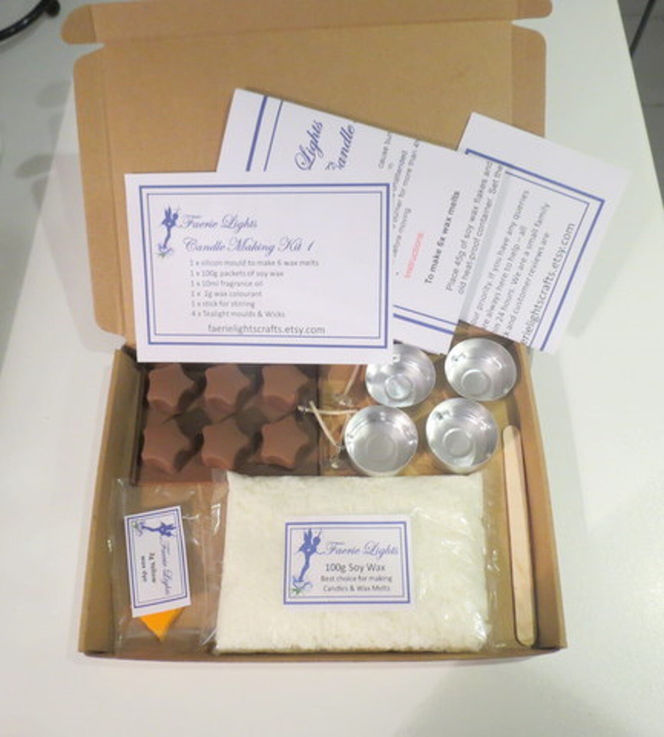 Wax Melt Candle Kit 1 With Mould Candle Dye and Fragrance Etsy UK