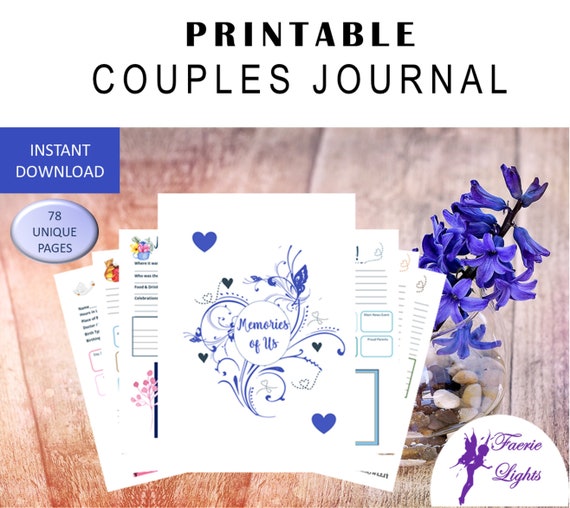 Printable Couples Journal Couples Memory Book Relationship Journal