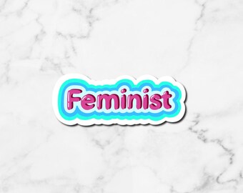 Feminist Sticker, STEM Science, Waterproof Vinyl