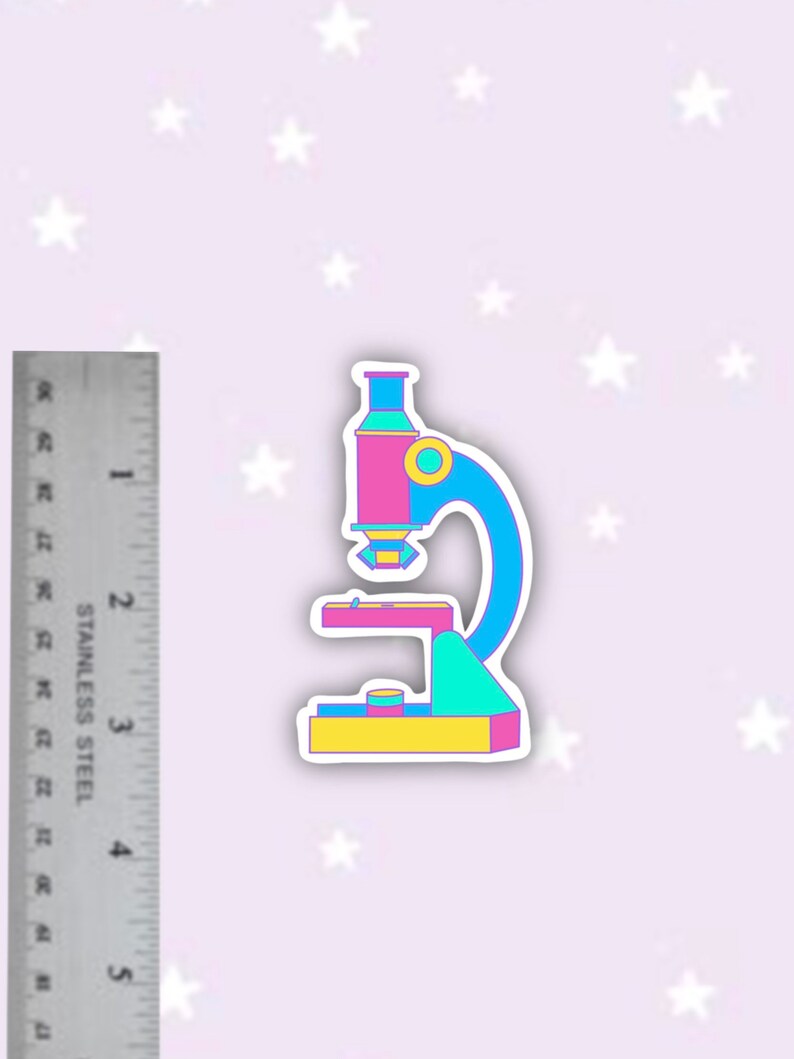 Laptop Stickers Back to School Engineering Math Medical Field Colorful Microscope Sticker Waterproof Water Bottle Sticker STEM Sticker
