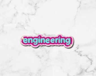 Engineering Waterproof Sticker, STEMinist, Women in STEM