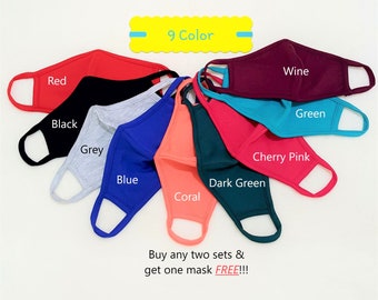 3 PCS/Set - Kids Face Mask / Soft Cotton / Double Layered / Reusable Face Mask / Made In USA / Free Shipping