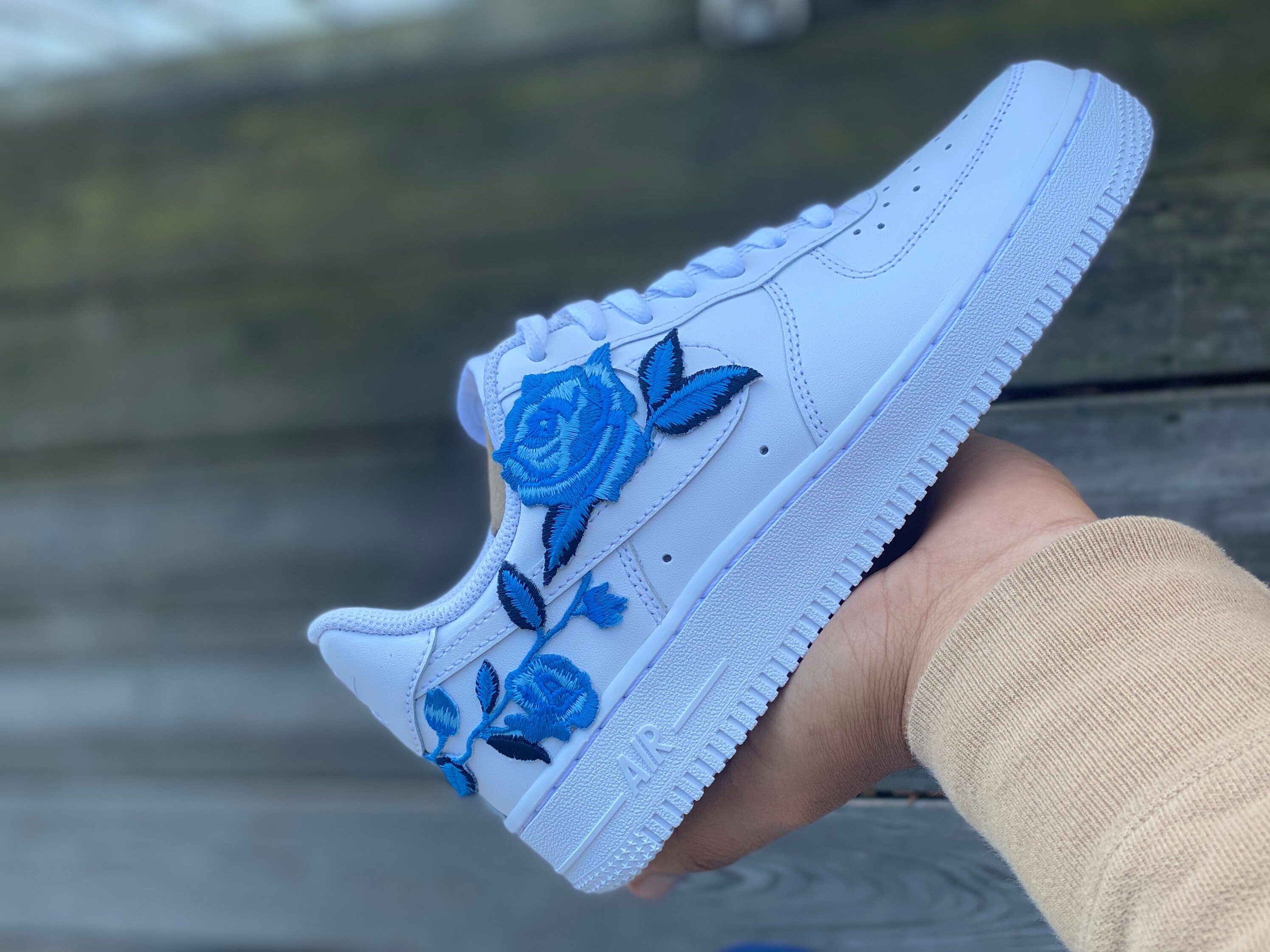 Nike Air Force 1 blue rose all sizes women men kids girls | Etsy